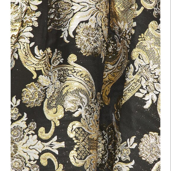 Alice + Olivia Fay Babydoll Tie Strap Dress in Black & Silver - Picture 4 of 4